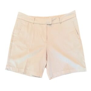 NWOT Liz Hagen Tan/Khaki Golf Bermuda 6” inseam Tailored Shorts Size 8/Medium